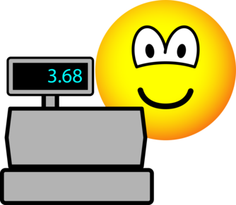 Cash register emoticon